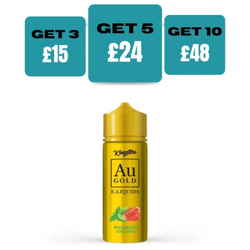 Watermelon Lime Mint Kingston AU Gold 100ml E-liquid Shortfill - Watermelon Lime Mint