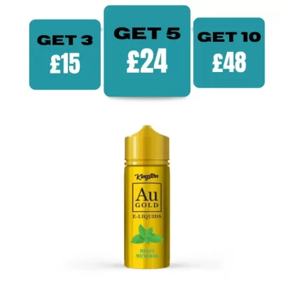Minty Menthol Kingston AU Gold 100ml E-liquid Shortfill - Minty Menthol