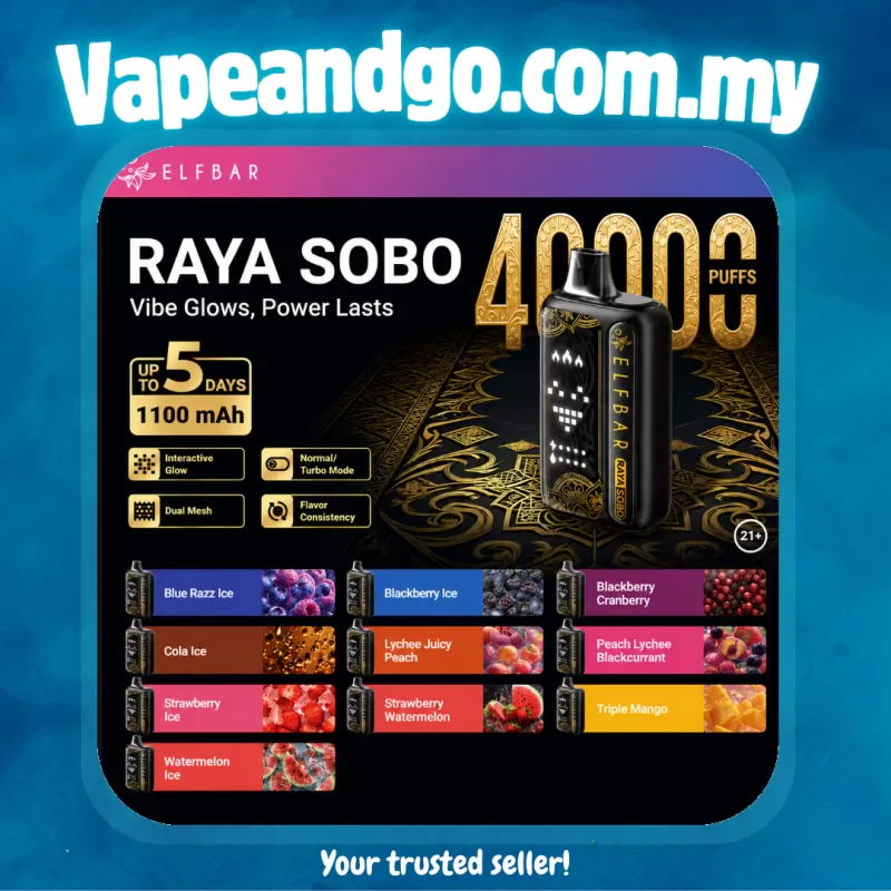 Elfbar Raya Sobo 40k Disposable Genuine Stock Buy Now