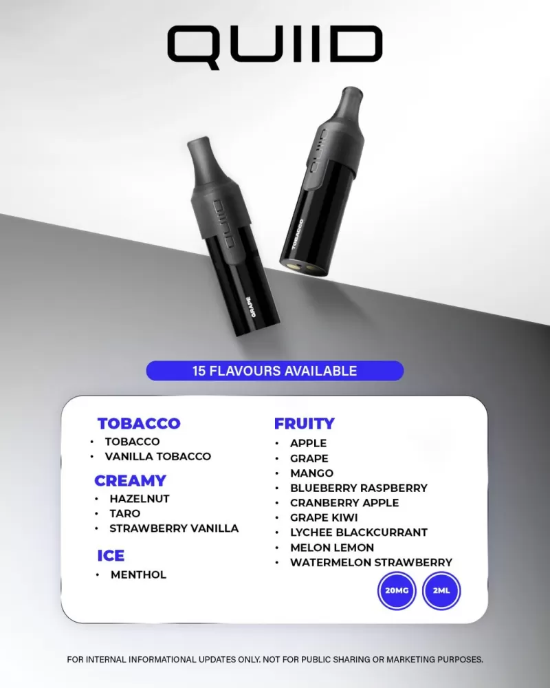 ASDF QUIID Pod 2ml Flavour Cartridge Genuine Stock Buy Now - Image 2