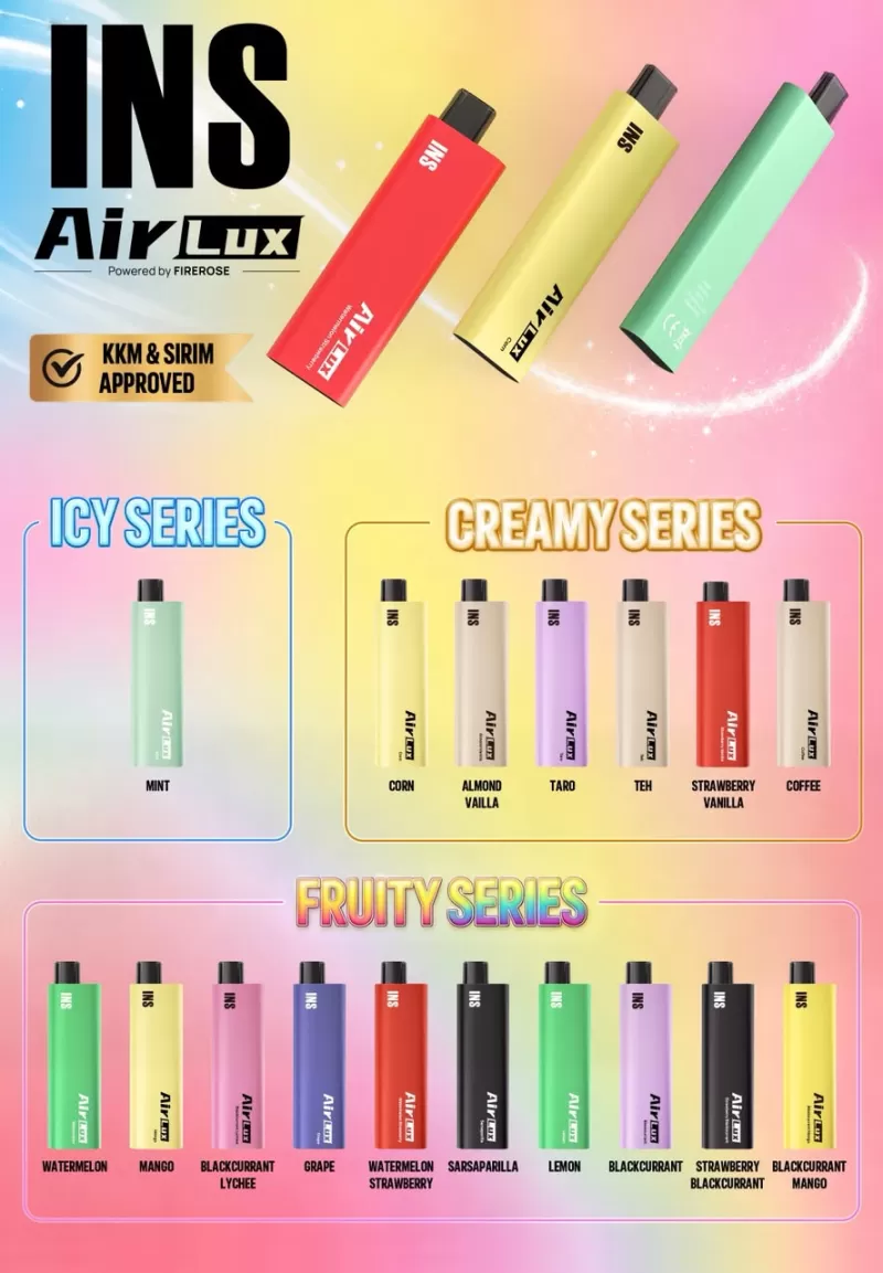 Firerose Ins Air Lux Disposable 3ml Genuine Stock Buy Now - Image 3