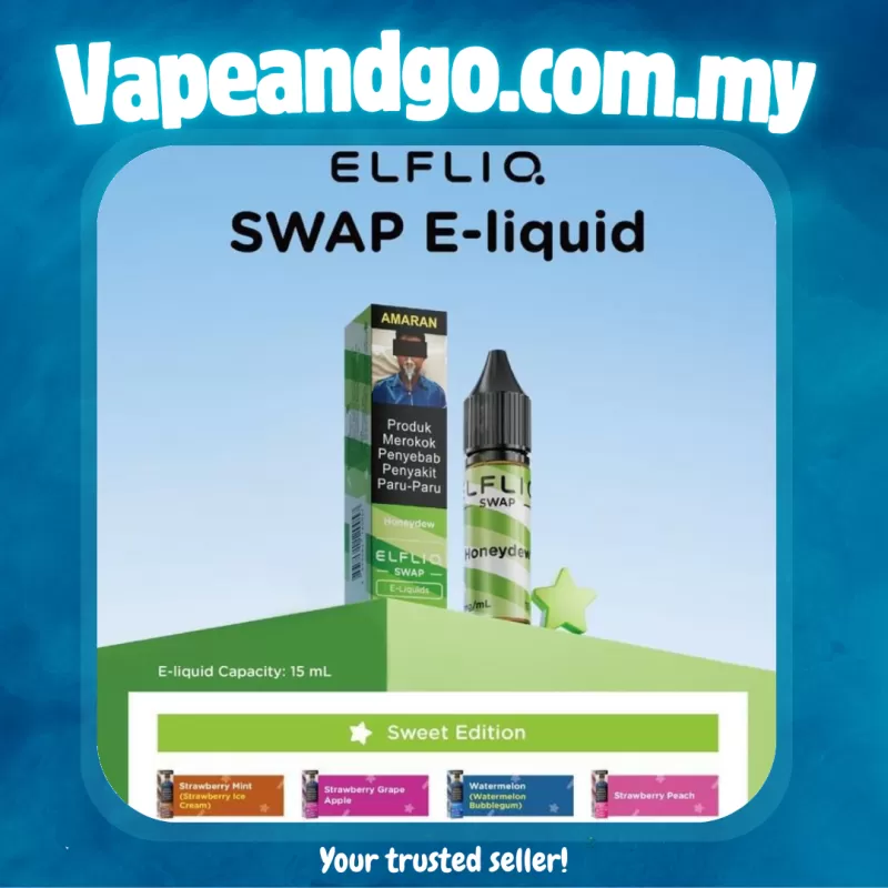 Elfliq Swap E-Liquid By Elfbar 15ml 20mg Akta 852 Registered Genuine Stock Buy Now