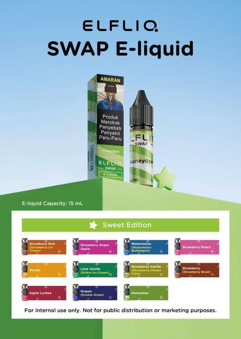 Elfliq Swap E-Liquid By Elfbar 15ml 20mg Akta 852 Registered Genuine Stock Buy Now - Image 2