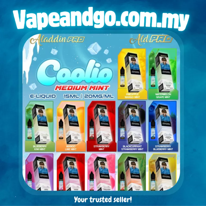 Coolio E-Liquid15ml 20mg By Aladdin Pro (Medium Mint) Akta 852 Registered Genuine Stock Buy Now