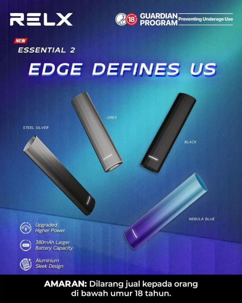RELX Essential 2 Device Kit 380mAh Built-In Battery Genuine Stock Buy Now - Image 2