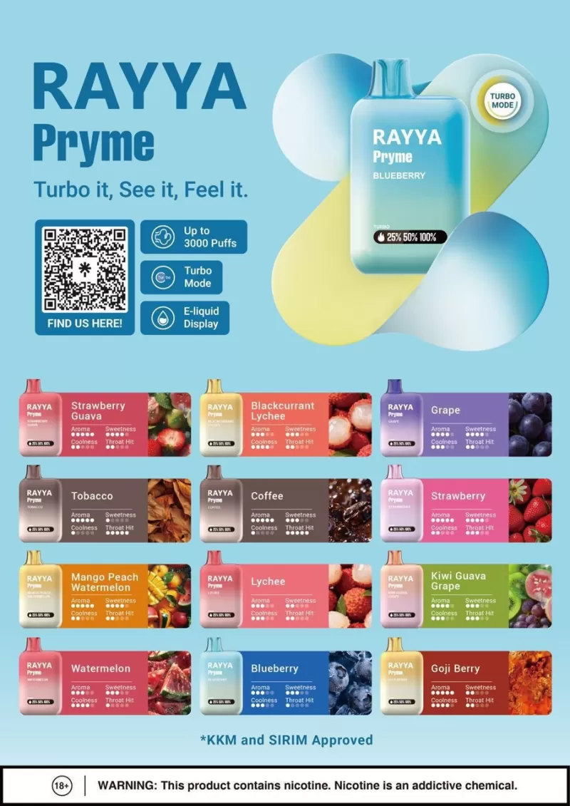 Elfbar Rayya Pryme 3k puff Disposable Genuine Stock Buy Now - Image 2