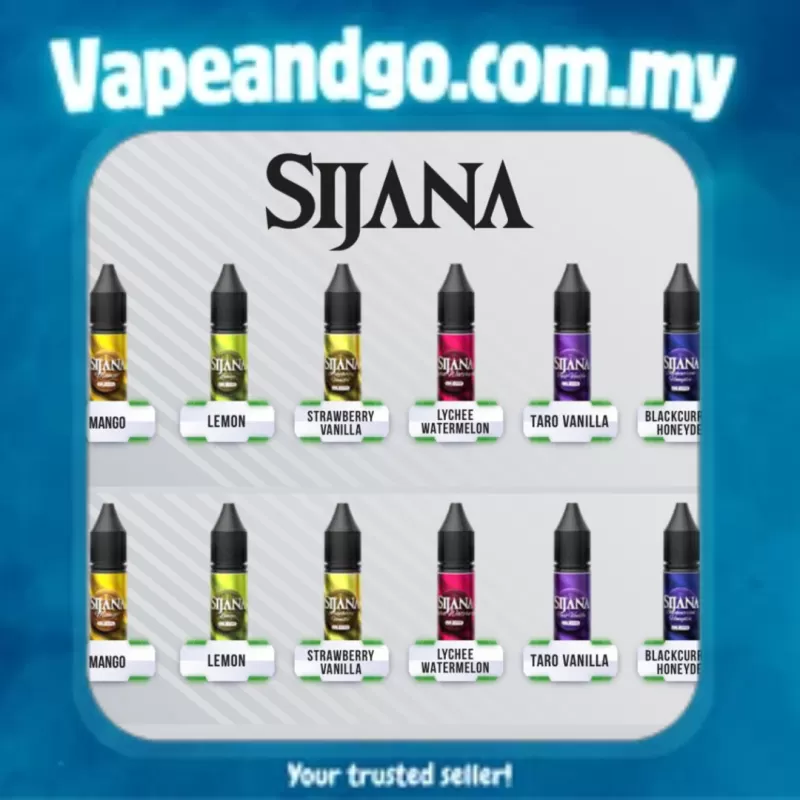 Sijana E-Liquid 15ml Salt (Elmax Ermon Bottle) Akta 852 Registered Genuine Stock Buy Now