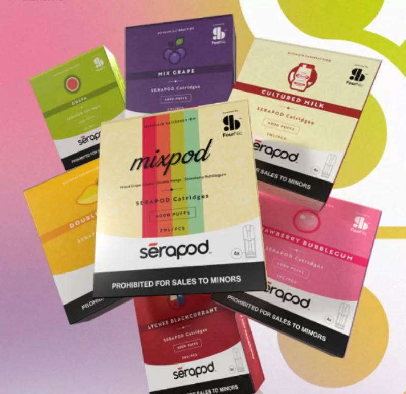 Serapod Cellera 4-in-1 Prefilled Cartridge Pack Genuine Stock Buy Now - Image 2