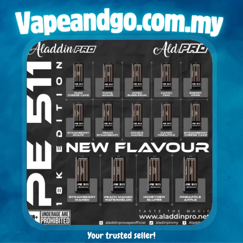 ALADDIN PRO PE511 18000 PUFFS Pre-Filled Cartridge Genuine Stock Buy Now