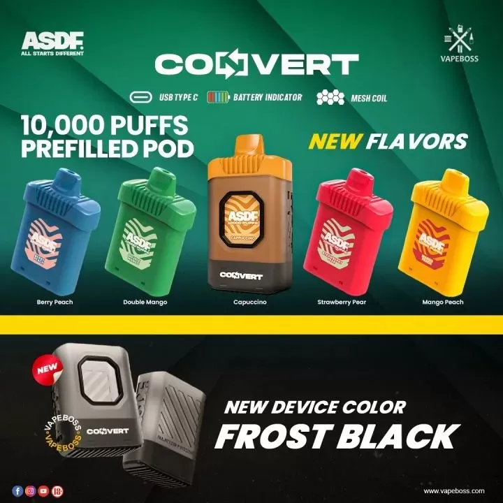 CONVERT 10000 PUFFS PREFILLED POD BY ASDF Genuine Stock Buy Now - Image 2