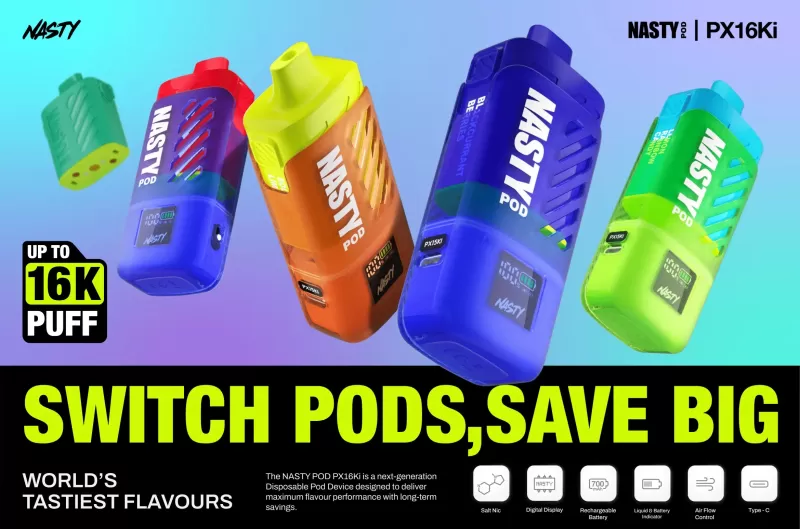 Nasty 16k Disposable Pod 16000 Puffs Starter Kit Genuine Stock Buy Now - Image 3