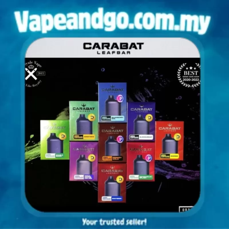 CARABAT LEAFBAR 15000 Puffs Prefilled Cartridge Genuine Stock Buy Now