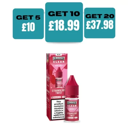 Serioulsy Clear Nic Salt - Strawberry Sour Raspberry / 10MG