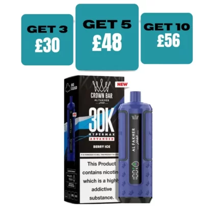 Al Fakher 30K Hypermax Prefilled Pod Kit - £10.99 or 3 For £30 - Blackcurrant Ice