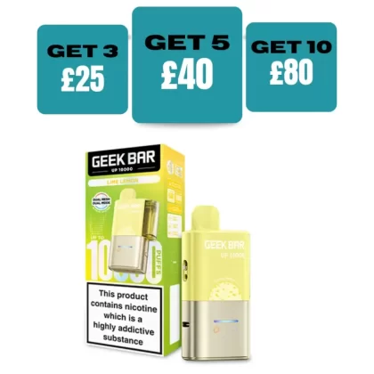 Geek Bar UP10,000 Prefilled Pod Kit - £8.99 or 3 for £25 - Watermelon Blueberry