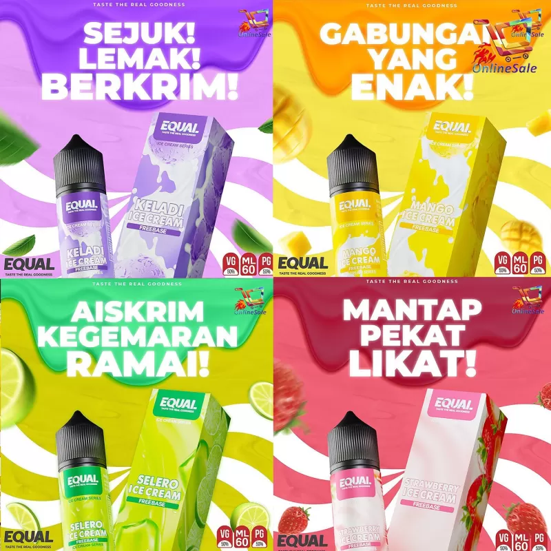 Equal Freebase Ice Cream Series 60ml Buy Now Genuine Stock - Image 2