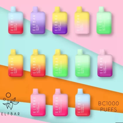 Elf Bar BC1000 Puff Disposable Pod - ️BLUE RAZZ ICE / ️WATERMELON ICE / ️VANILLA CUSTARD / ️TARO YAM / ️SAKURA GRAPE / ️STRAWBERRY MANGO / ️STRAWBERRY KIWI / ️STRAWBERRY ICE CREA / ️STRAWBERRY GRAPE / ️RED MOJITO / ️PEACH MANGO WATERMELON / ️MANGO PEACH / ️LEMON MINT / ️KIWI PASSION GUAVA / JUICY PEACH / ️GRAPE / ️ENERGY / ️CRANBERRY GRAPE / ️COFFEE HAZELNUT
