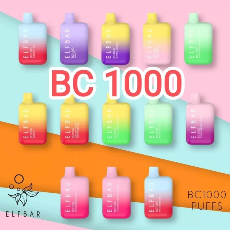 Elf Bar BC1000 Puff Disposable Pod - ️BLUE RAZZ ICE / ️WATERMELON ICE / ️VANILLA CUSTARD / ️TARO YAM / ️SAKURA GRAPE / ️STRAWBERRY MANGO / ️STRAWBERRY KIWI / ️STRAWBERRY ICE CREA / ️STRAWBERRY GRAPE / ️RED MOJITO / ️PEACH MANGO WATERMELON / ️MANGO PEACH / ️LEMON MINT / ️KIWI PASSION GUAVA / JUICY PEACH / ️GRAPE / ️ENERGY / ️CRANBERRY GRAPE / ️COFFEE HAZELNUT - Image 3