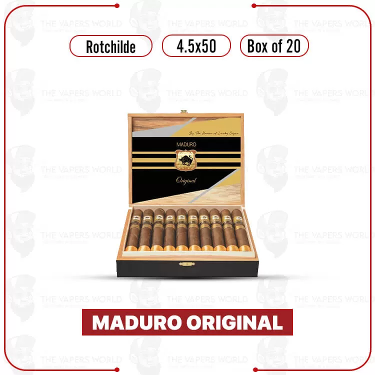 Maduro Original by Lucky Cigar: Rothchilde 4.5×50 Box of 20 Cigars