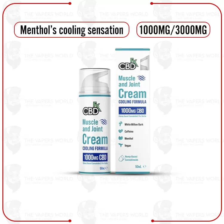 CBDFx CBD Cream For Muscle & Joint: Cooling Formula – 1000MG
