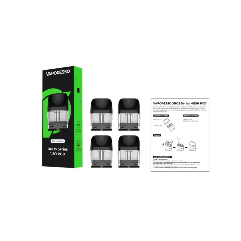 VAPORESSO XROS Replacement Pod Cartridge – 4PK - Image 2