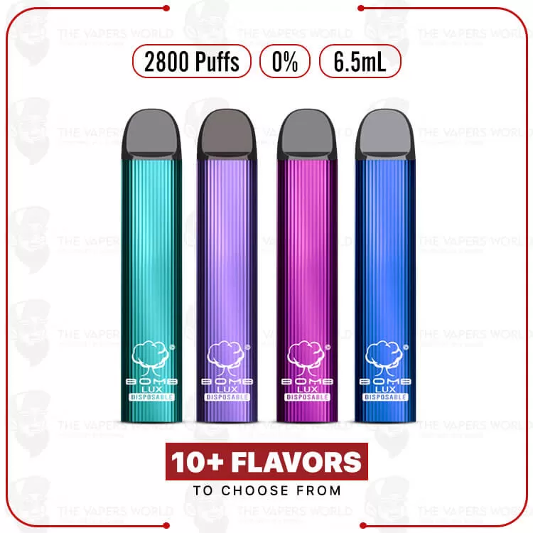 Bomb Lux Disposable 0-mg 2800 Puffs