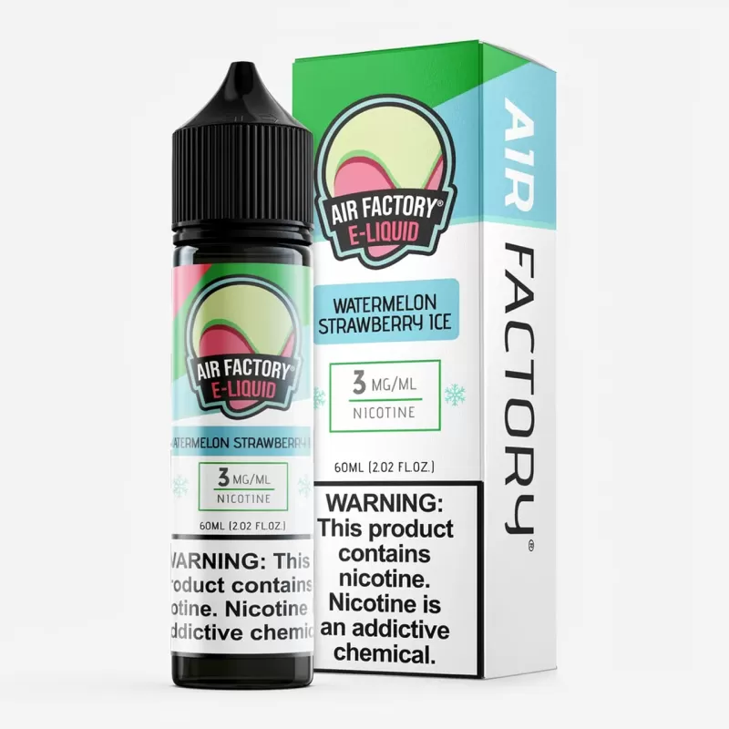Air Factory Watermelon Strawberry Ice 60mL Menthol E-Liquid - Image 2