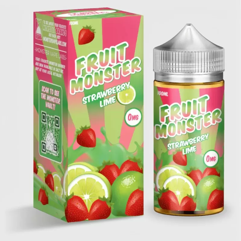 Strawberry Lime – Fruit Monster 100mL Vape Juice 75% VG