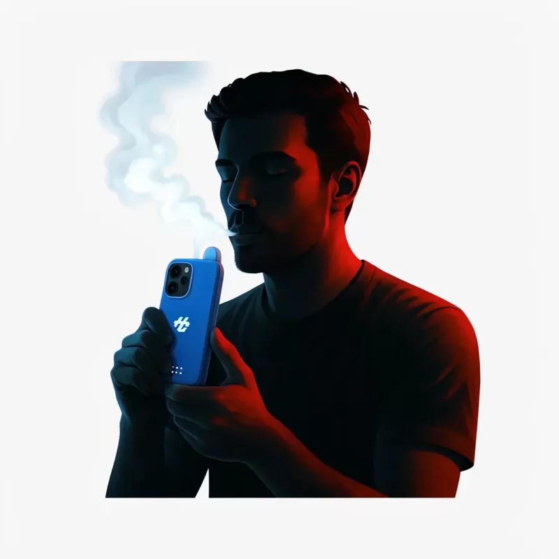HUMOCASE Blue Razz Ice – Ecig Phone Case – 2-in-1 Vape - Image 3