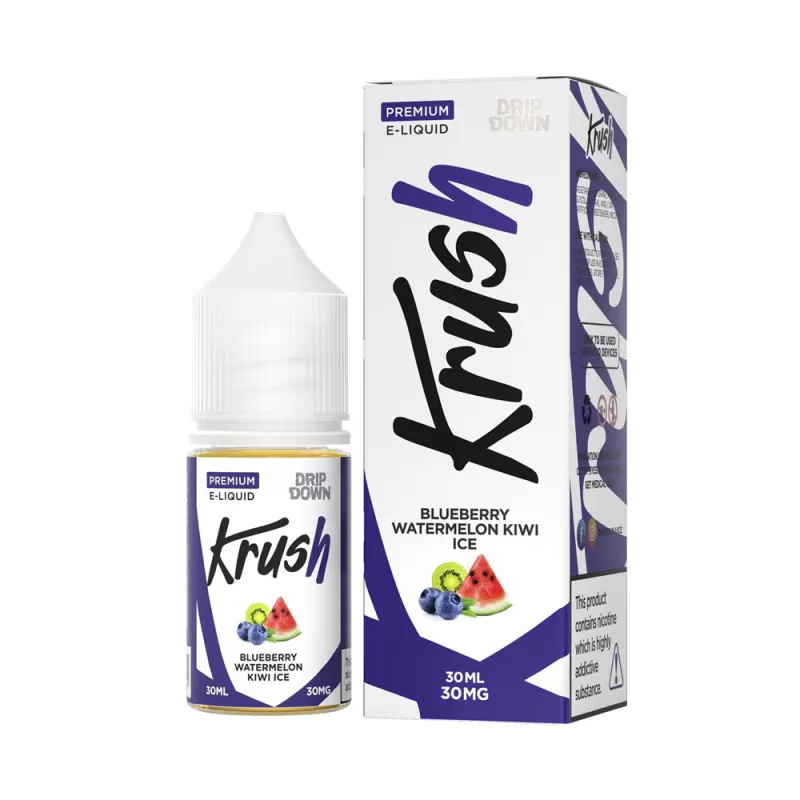 Drip Down Krush Series Salt – Blueberry Watermelon Kiwi Ice 30ml (30, 50 mg) - Image 2