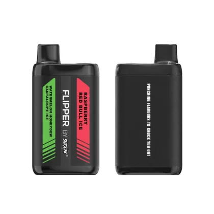 Watermelon Honeydew Cantaloupe Ice + Raspberry Red Bull Ice – Flipper 12000 puffs By Slugger
