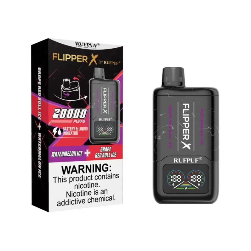 Flipper X – Grape Red Bull Ice + Watermelon Ice – 20000 Puffs 5%