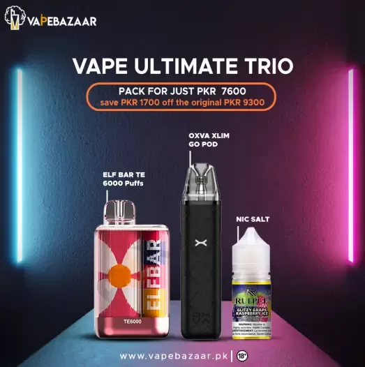 Elf Bar, Oxva Xlim GO & Nic Salt for only PKR 7,600! 🔥 | Offer Ends Soon ⏳