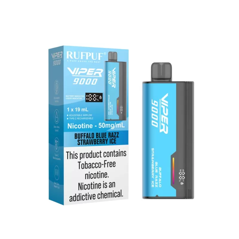Rufpuf Viper Disposable – Buffalo Blue Razz Strawberry Ice 50mg (9000Puffs)