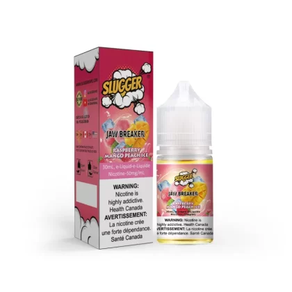 Slugger Jaw Breaker Series Raspberry Mango Peach Ice – 30ml Nic Salt