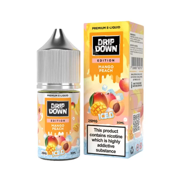 DRIP DOWN EDITION NIC SALT – MANGO PEACH ICE – 30ML (25MG-50MG)