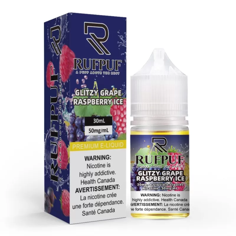 RufPuf Glitzy Grape Raspberry Ice Nic Salt – 30ml