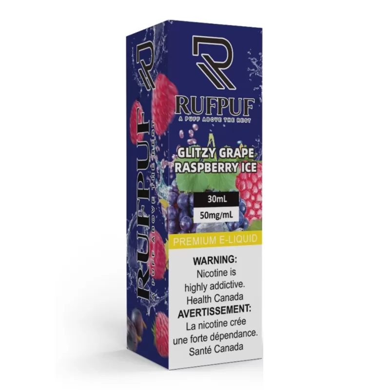 RufPuf Glitzy Grape Raspberry Ice Nic Salt – 30ml - Image 3