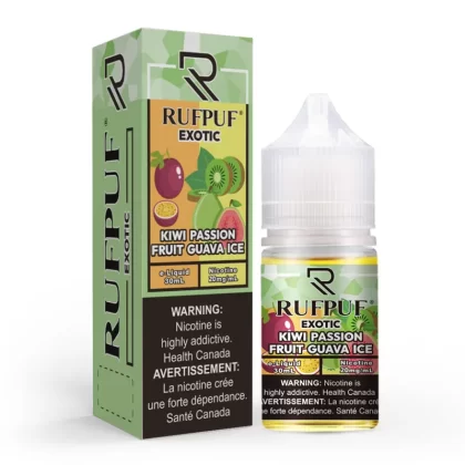 RufPuf Exotic Kiwi Passion Fruit Guava Ice Nic Salt – 30ml
