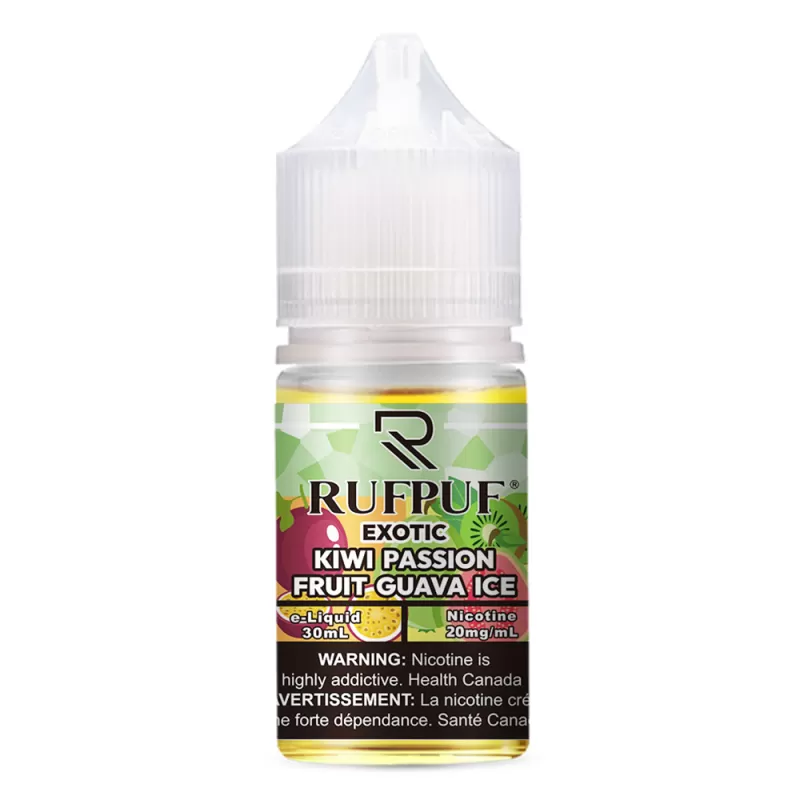 RufPuf Exotic Kiwi Passion Fruit Guava Ice Nic Salt – 30ml - Image 2