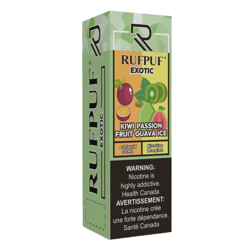 RufPuf Exotic Kiwi Passion Fruit Guava Ice Nic Salt – 30ml - Image 3