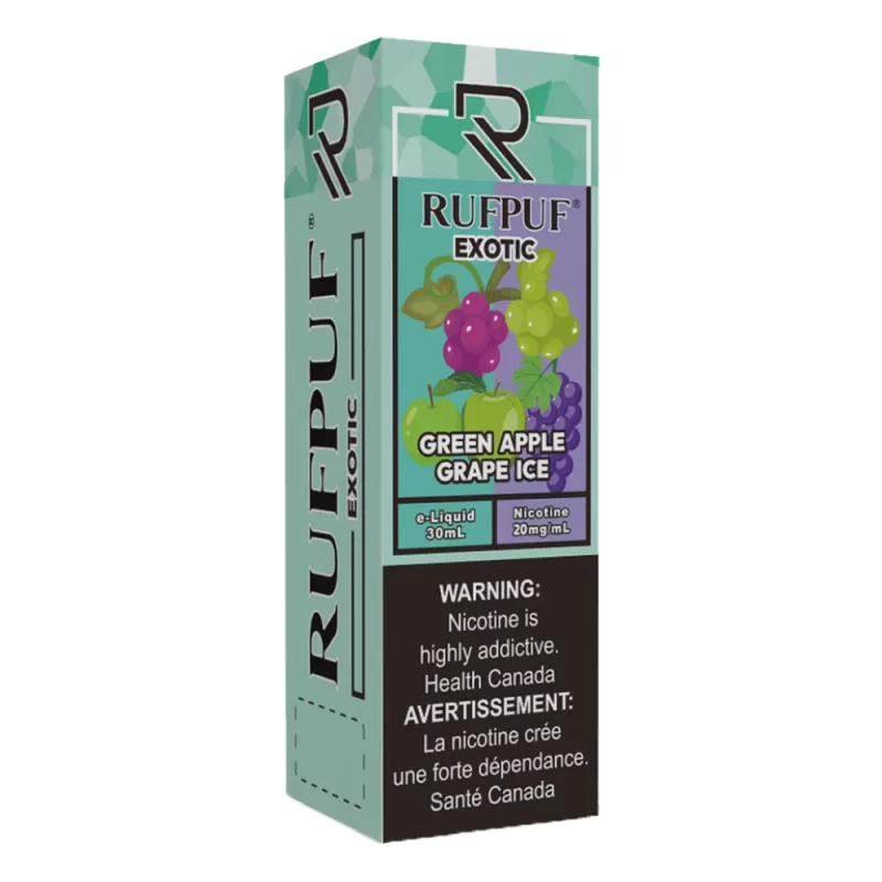 RufPuf Exotic Green Apple Grape Ice Nic Salt – 30ml - Image 3