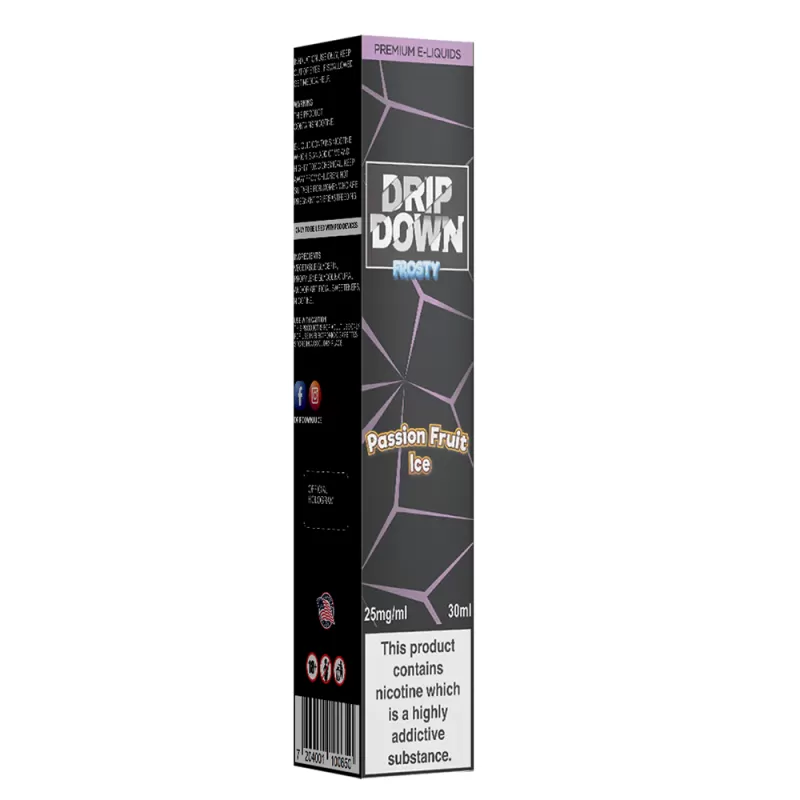 Drip Down Frosty Passion Fruit Ice Saltnic 30ml - Image 2
