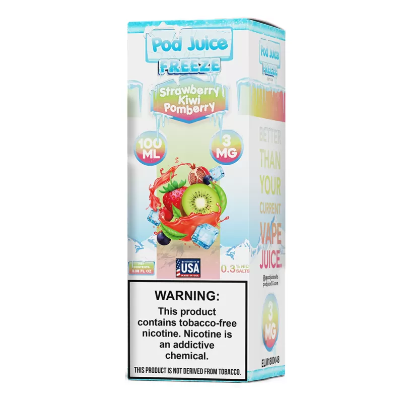 Strawberry Kiwi Pomberry Freeze 100ml – Pod Juice E-Liquid - Image 3