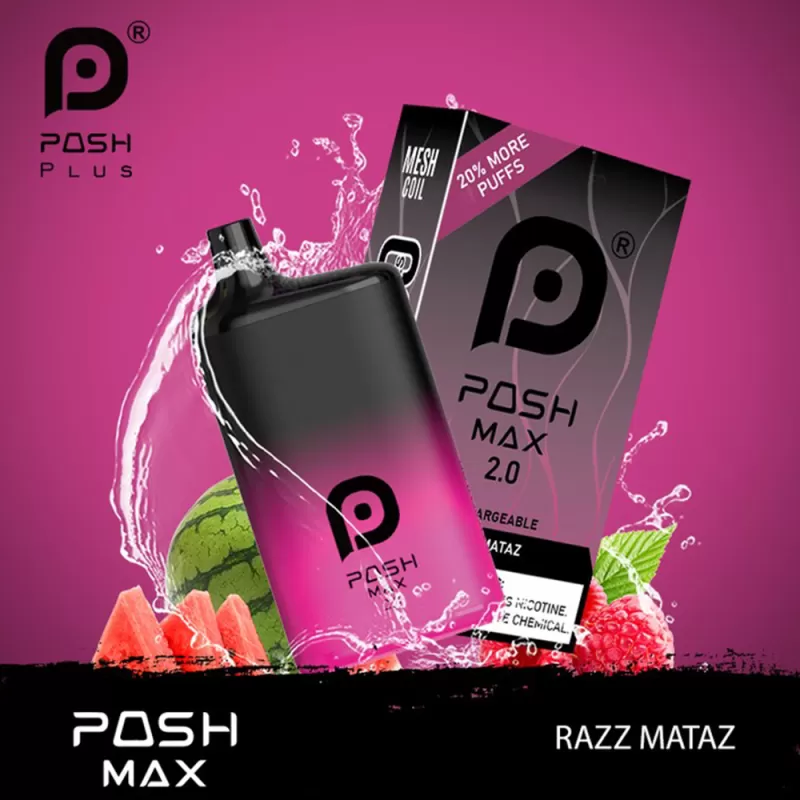POSH MAX 2.0 – Razz Mataz 5200 Puffs - Image 2