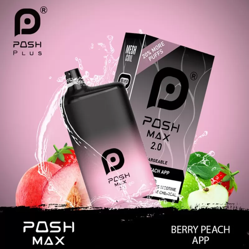 POSH MAX 2.0 – Berry Peach Apple 5200 Puffs - Image 2