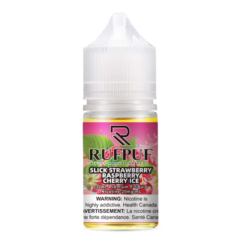RufPuf Slick Strawberry Raspberry Cherry Ice Nic Salt – 30ml - Image 2