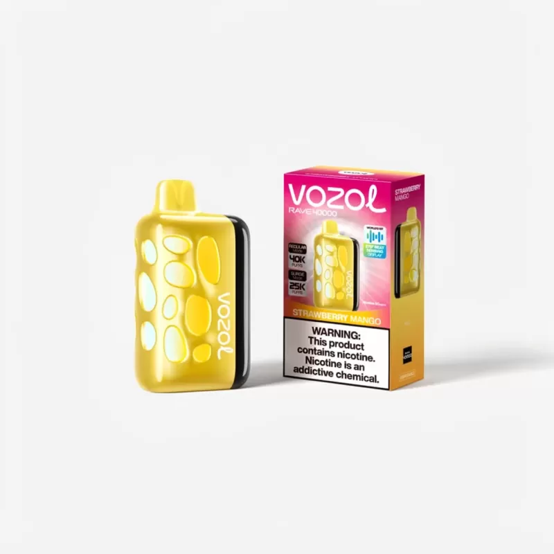 VOZOL RAVE 40K Mango Peach Dual Mesh Rechargeable Vape - Image 2