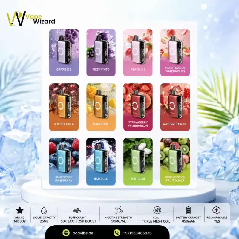MISJOY Beta 50000 Puffs Disposable Vape 50mg in the UAE