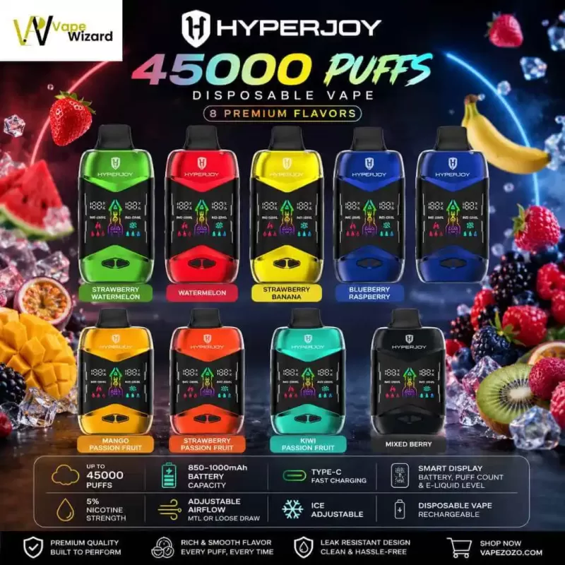Hyperjoy 45000 Puffs Disposable Vape 50 MG In UAE
